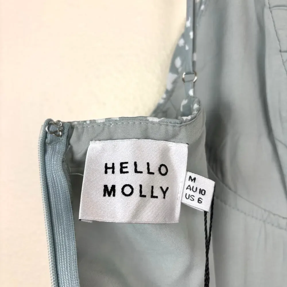 NWT Hello Molly Good Friend Midi Dress Size Medium / 6 in Sage - Picture 10 of 14